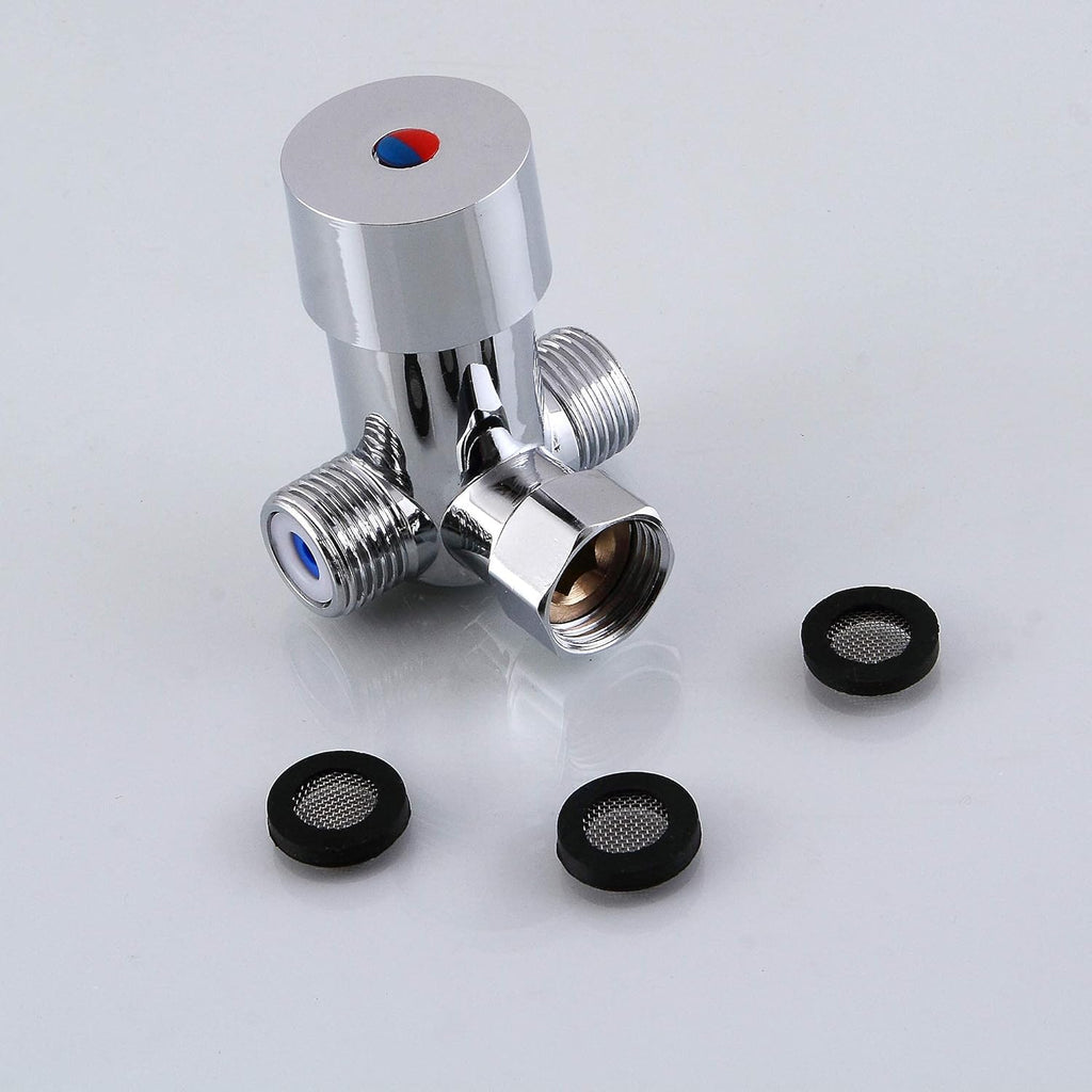 Sencico DN15 Bathroom Shower Water Mixing Valve, 1/2 Inch Water Temperature Adjust Valve Cold and Hot Water Mixer